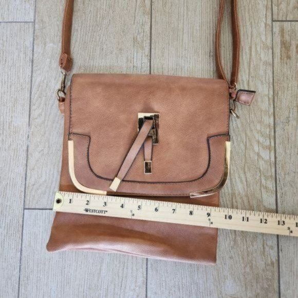 COPY - Brown Faux Leather Handbag / Purse Crossbody or Shoulder - Picture 8 of 12
